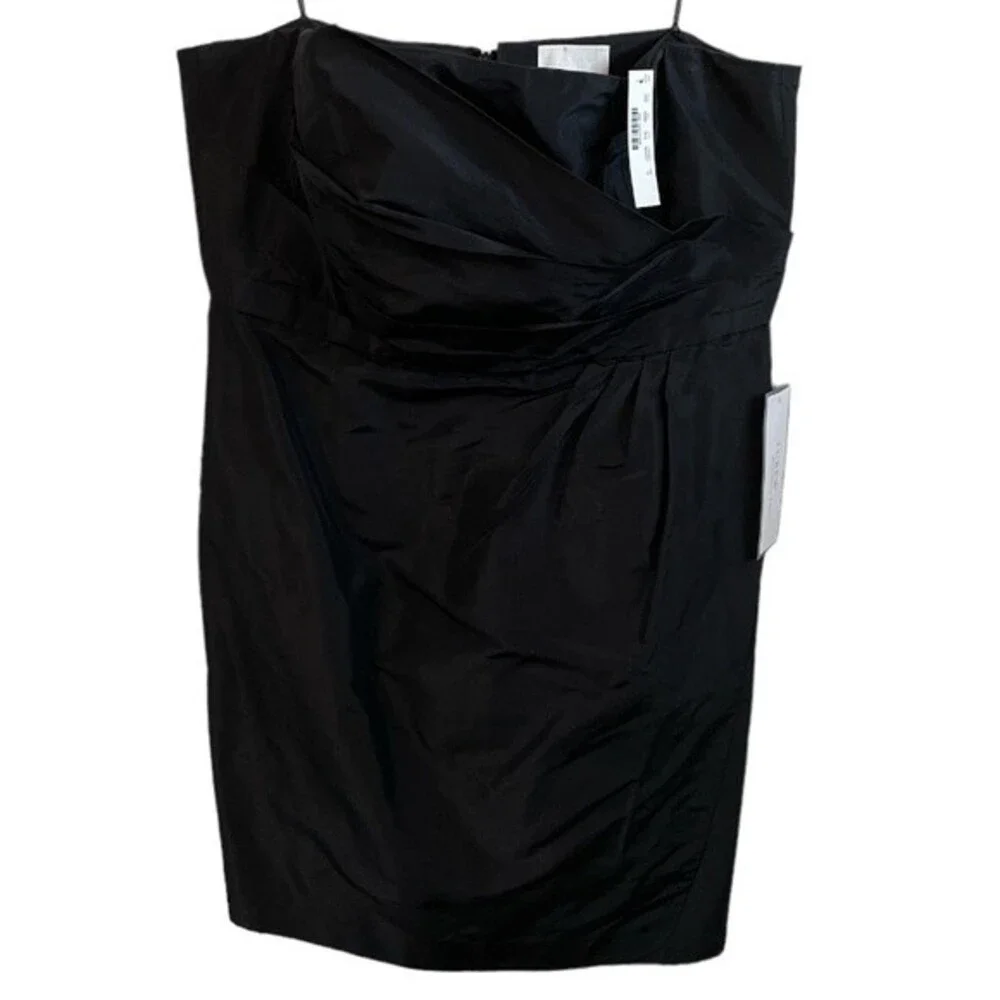 NWT J. Crew Black Formal‎ Dress Size 16 Selma Silk Taffeta Strapless